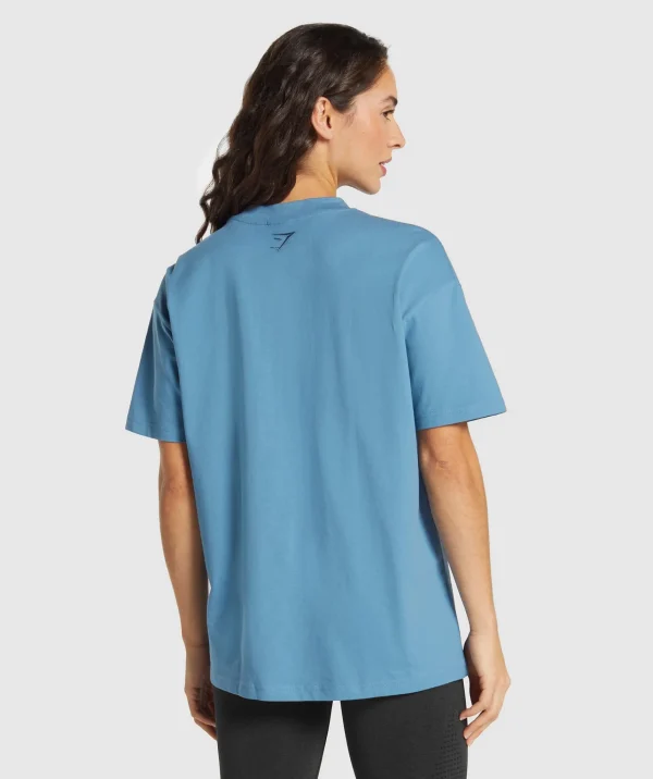 Gymshark T-shirts & Tops*Block Oversized T-Shirt ClassicBlue