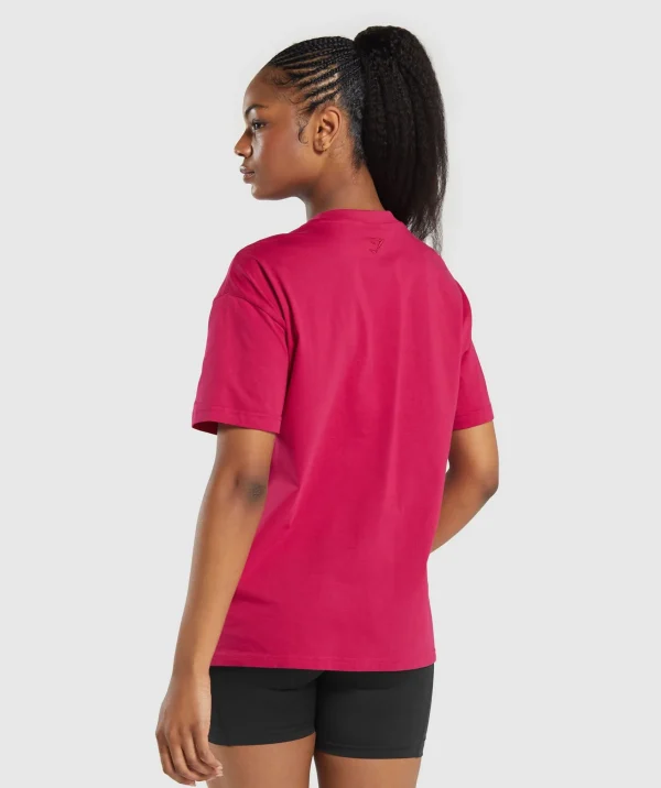 Gymshark T-shirts & Tops*Block Oversized T-Shirt BuildPink