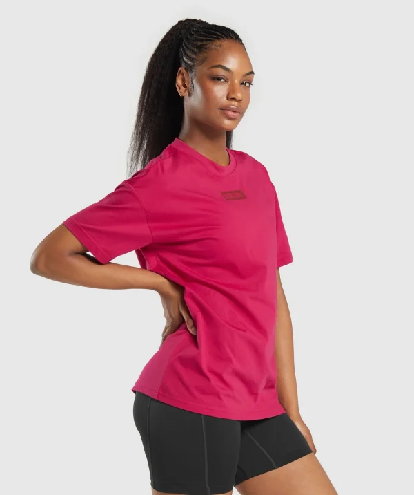 Gymshark T-shirts & Tops*Block Oversized T-Shirt BuildPink