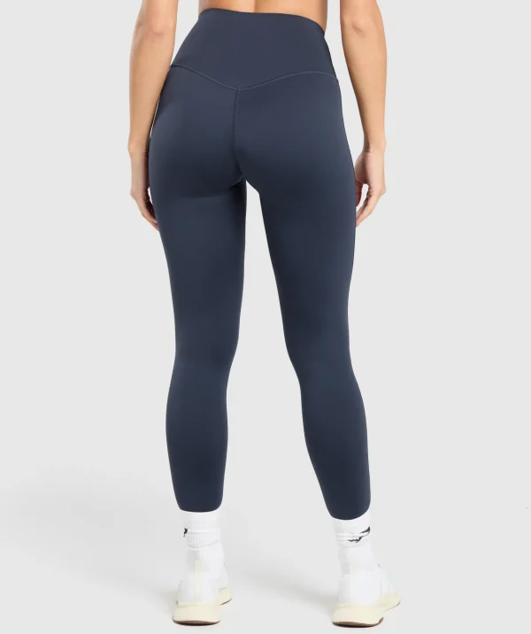 Gymshark Leggings*Bonded Waistband Leggings HeavyBlue