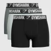 Gymshark Underwear & Basics | Men's Underwear*Boxer Brief 3PK Black/PitchGrey/LightGrey