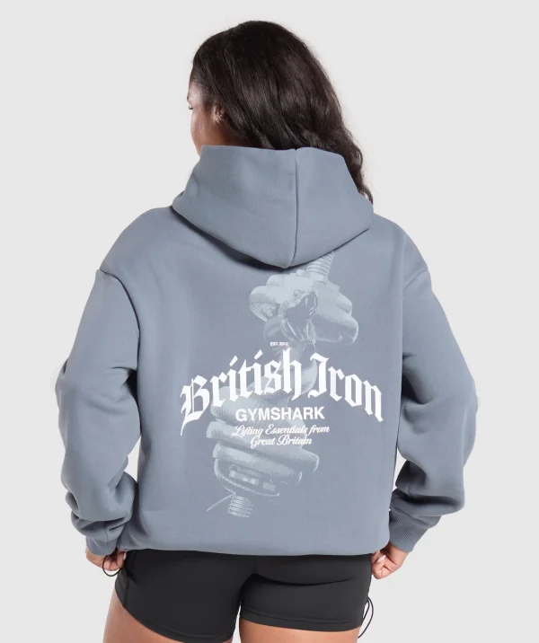 Gymshark Hoodies & Sweatshirts*British Iron Heavyweight Hoodie IronBlue