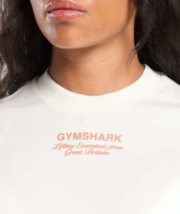 Gymshark T-shirts & Tops*British Iron Heavyweight T-Shirt SoftWhite