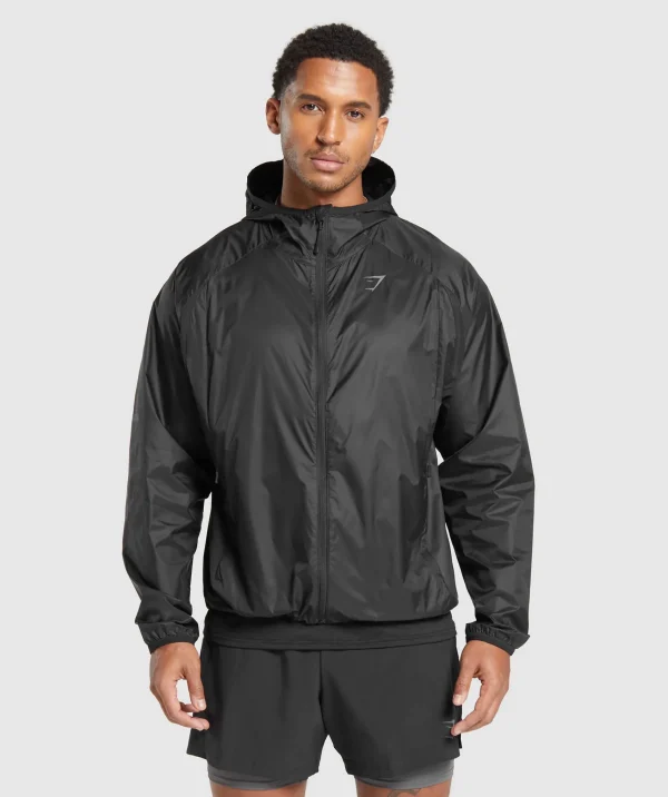 Gymshark Jackets*Bude Packaway Shell Black