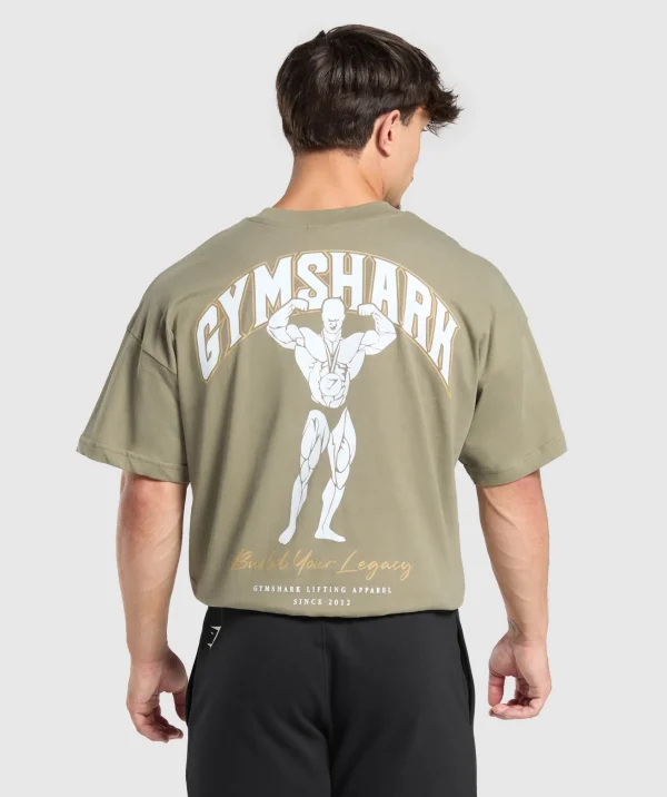 Gymshark T-shirts & Tops*Build Your Legacy Graphic T-Shirt UtilityGreen