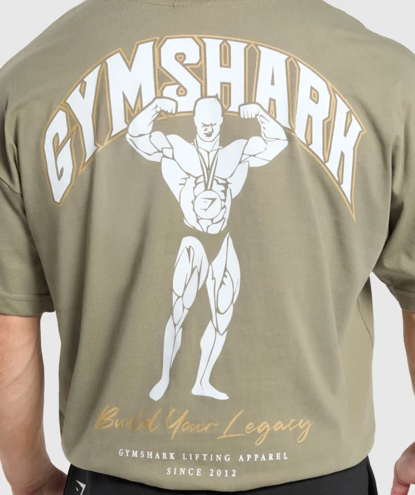 Gymshark T-shirts & Tops*Build Your Legacy Graphic T-Shirt UtilityGreen