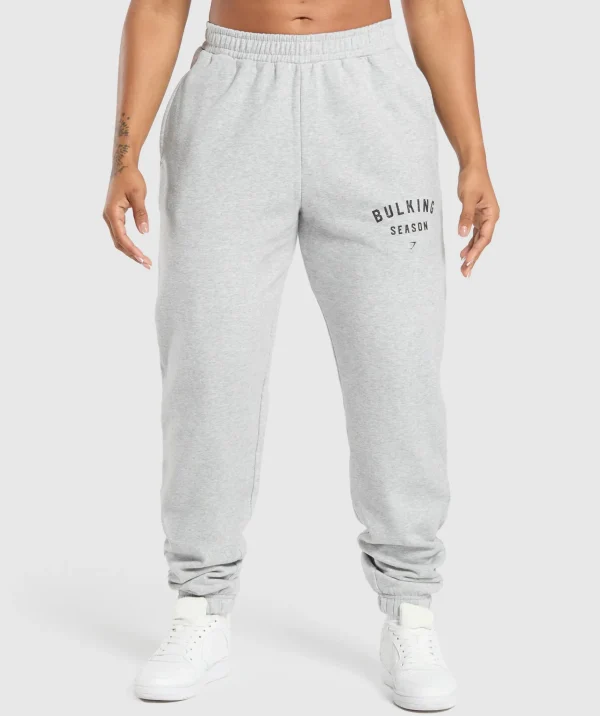 Gymshark Joggers & Sweatpants*Bulking Season Brushed Joggers LightGreyMarl