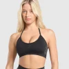 Gymshark Sports Bras*Caged Seamless Bralette Black/GraphiteGrey