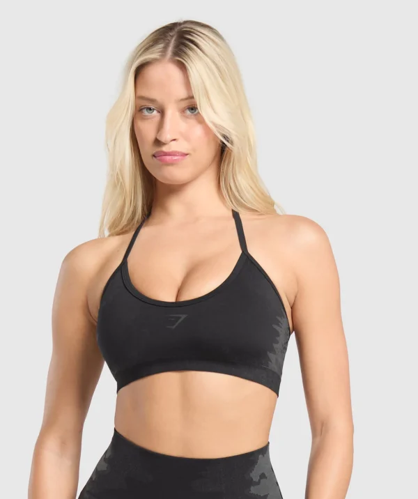 Gymshark Sports Bras*Caged Seamless Bralette Black/GraphiteGrey