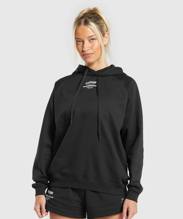 Gymshark Hoodies & Sweatshirts*Care Label Graphic Brushed Hoodie Black