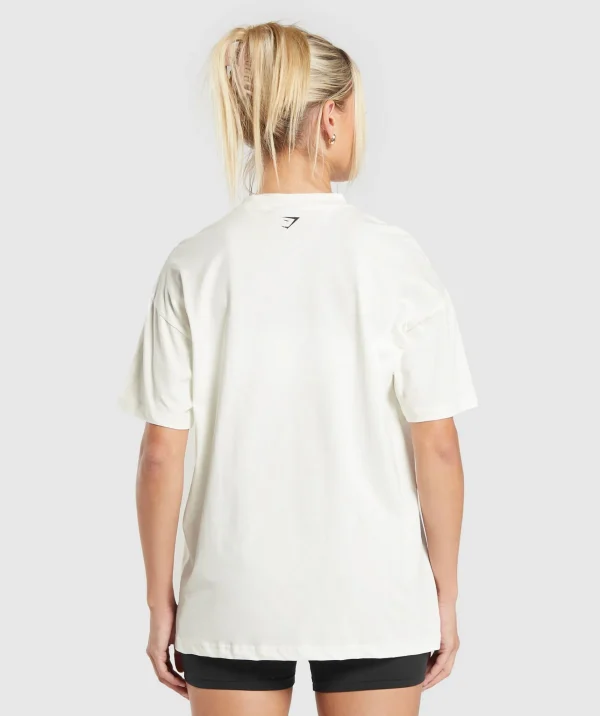 Gymshark T-shirts & Tops*Care Label Graphic Oversized T-Shirt SoftWhite