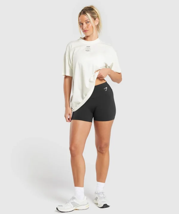 Gymshark T-shirts & Tops*Care Label Graphic Oversized T-Shirt SoftWhite