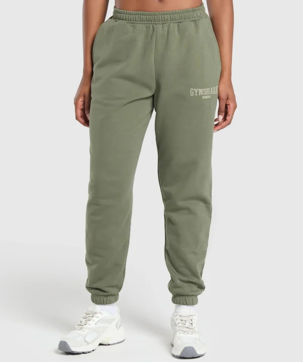 Gymshark Joggers & Sweatpants*Collegiate Lifestyle Fleece Joggers BaseGreen