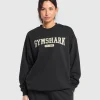 Gymshark Hoodies & Sweatshirts*Collegiate Lifestyle Oversized Sweatshirt Black