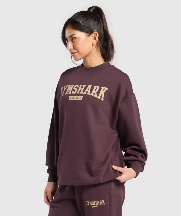 Gymshark Hoodies & Sweatshirts*Collegiate Lifestyle Oversized Sweatshirt DepthPurple