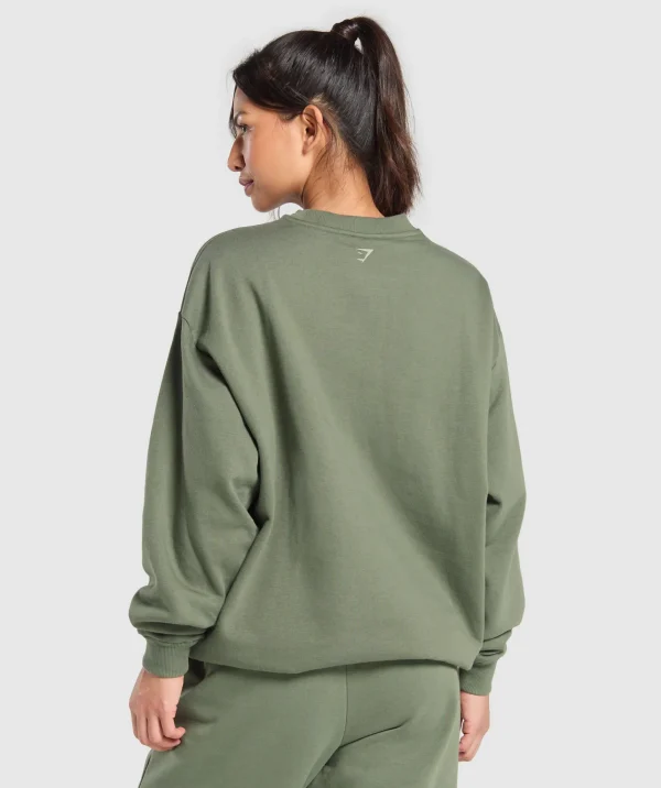 Gymshark Hoodies & Sweatshirts*Collegiate Lifestyle Oversized Sweatshirt BaseGreen