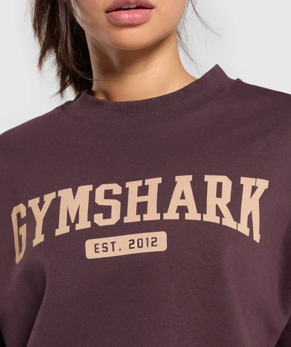 Gymshark Hoodies & Sweatshirts*Collegiate Lifestyle Oversized Sweatshirt DepthPurple