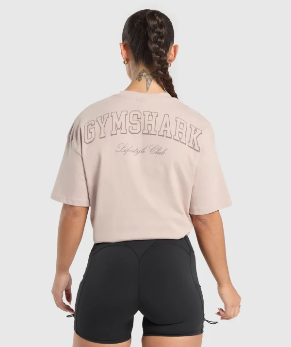 Gymshark T-shirts & Tops*Collegiate Oversized T-Shirt MutedPink