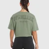 Gymshark T-shirts & Tops*Collegiate Oversized T-Shirt UnitGreen