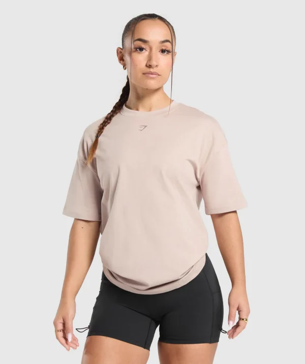 Gymshark T-shirts & Tops*Collegiate Oversized T-Shirt MutedPink