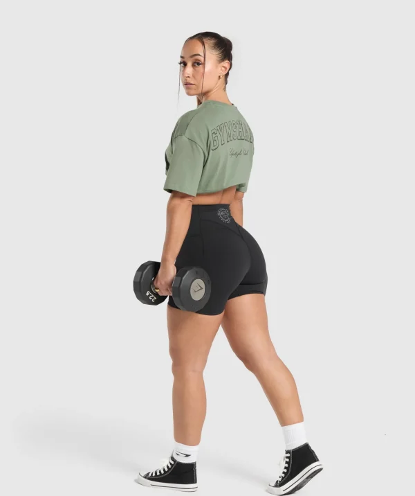 Gymshark T-shirts & Tops*Collegiate Oversized T-Shirt UnitGreen