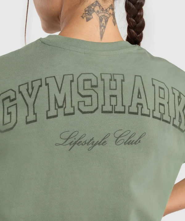 Gymshark T-shirts & Tops*Collegiate Oversized T-Shirt UnitGreen