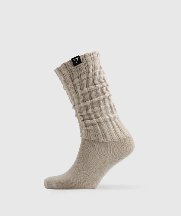 Gymshark Crew Socks*Comfy Rest Day Socks PebbleGrey