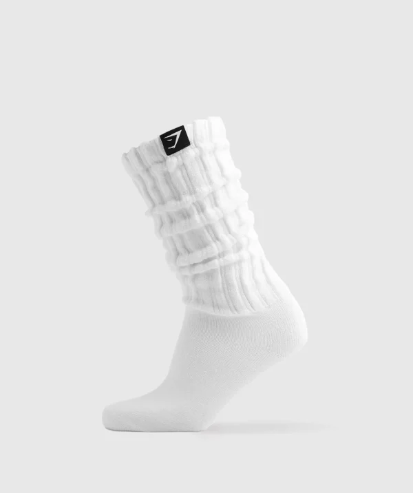 Gymshark Crew Socks*Comfy Rest Day Socks White