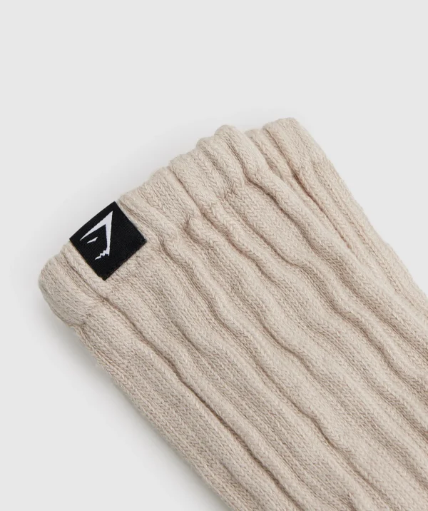 Gymshark Crew Socks*Comfy Rest Day Socks PebbleGrey