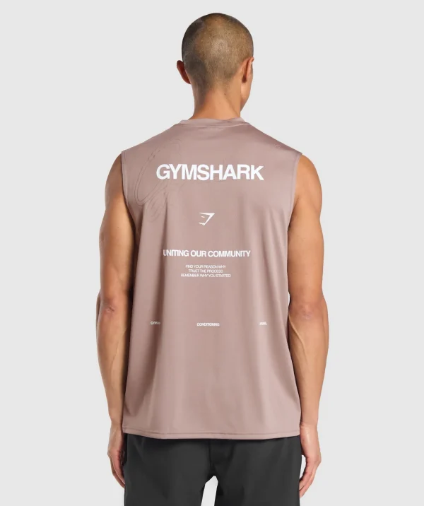 Gymshark Tank Tops*Conditioning Apparel Cut Off Tank PowderMauve