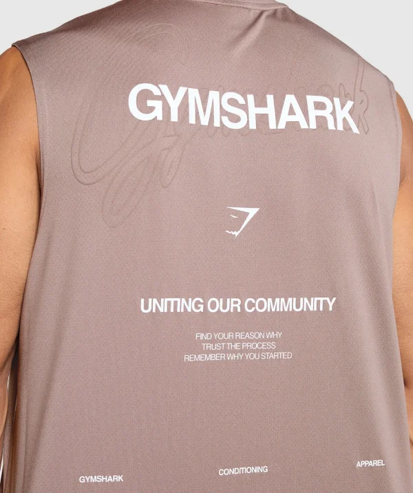 Gymshark Tank Tops*Conditioning Apparel Cut Off Tank PowderMauve