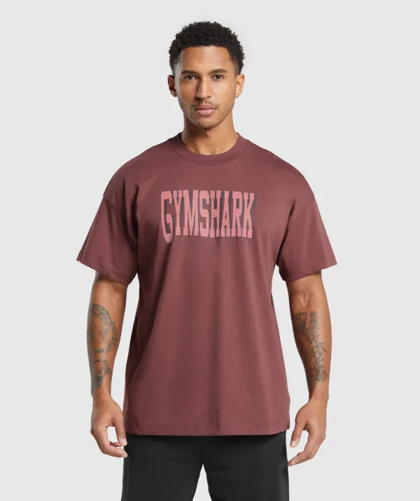 Gymshark T-shirts & Tops*Conditioning Graphic T-Shirt BurgundyBrown