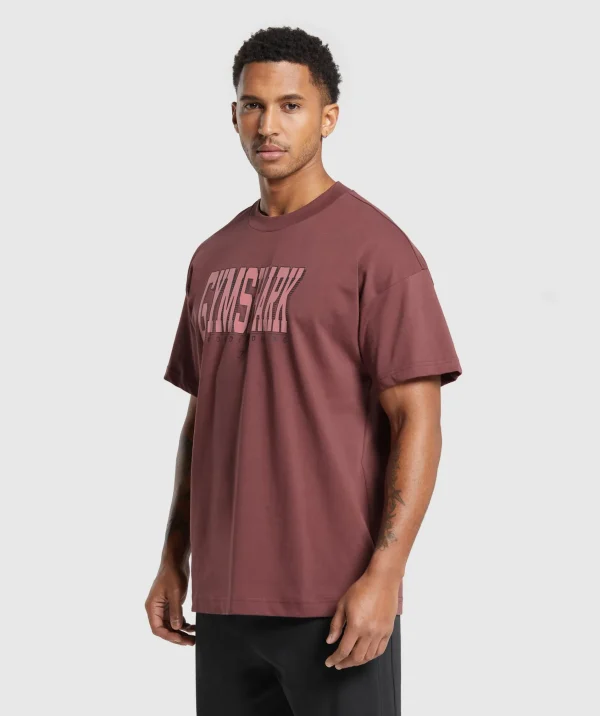 Gymshark T-shirts & Tops*Conditioning Graphic T-Shirt BurgundyBrown