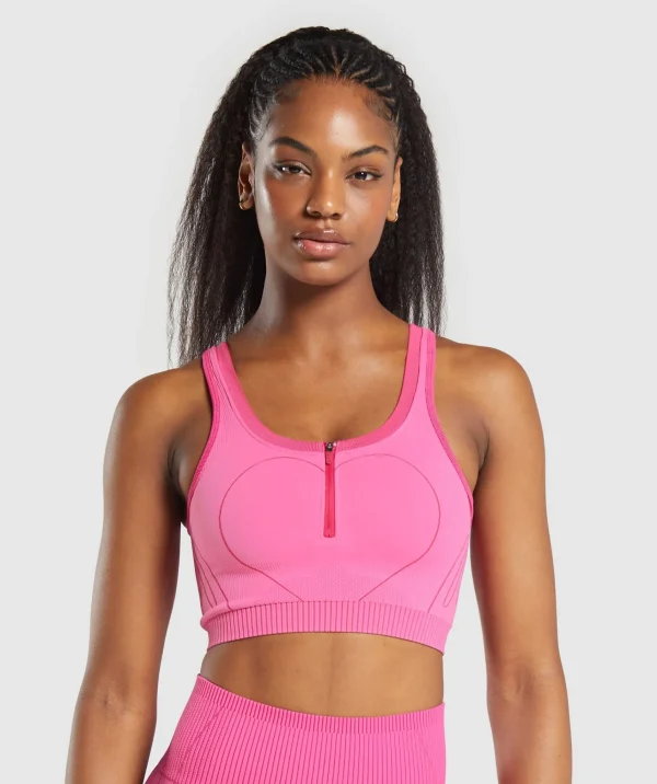 Gymshark Tank Tops*Contour Heart Seamless Tank FetchPink/PunkPink