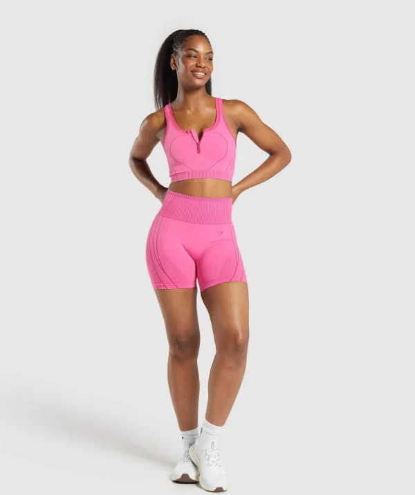 Gymshark Tank Tops*Contour Heart Seamless Tank FetchPink/PunkPink