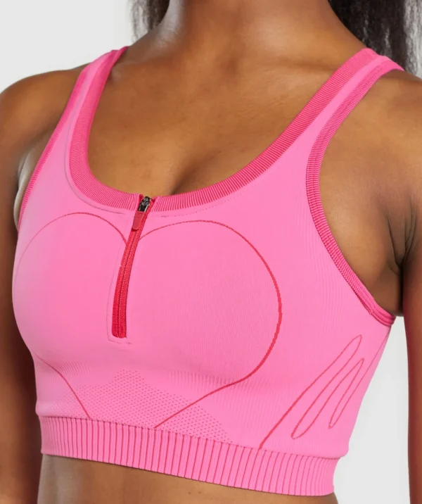 Gymshark Tank Tops*Contour Heart Seamless Tank FetchPink/PunkPink