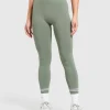 Gymshark Leggings | Seamless Leggings*Contrast Seamless Leggings UnitGreen