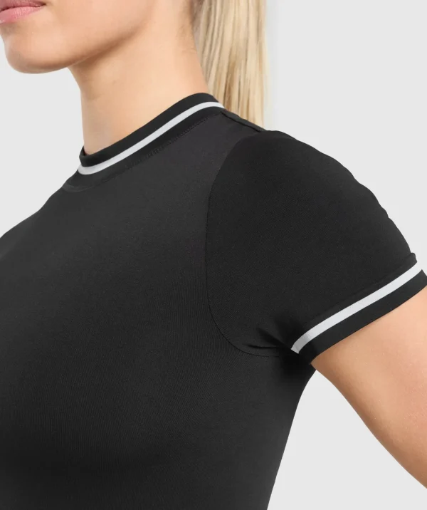 Gymshark T-shirts & Tops*Contrast Seamless Midi Tee Black