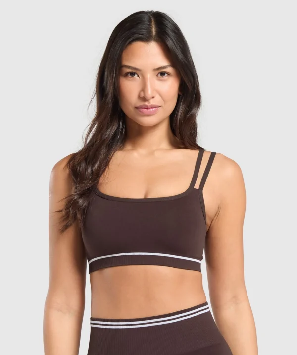 Gymshark Crop Tops | Sports Bras*Contrast Seamless Sports Bra HeritageBrown