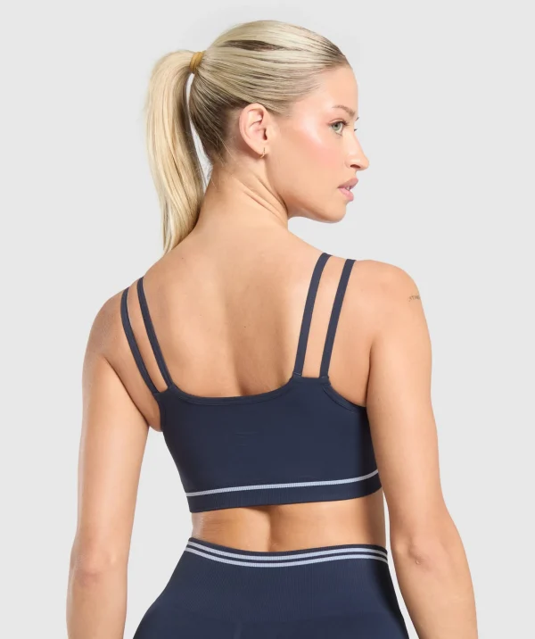 Gymshark Crop Tops | Sports Bras*Contrast Seamless Sports Bra HeavyBlue