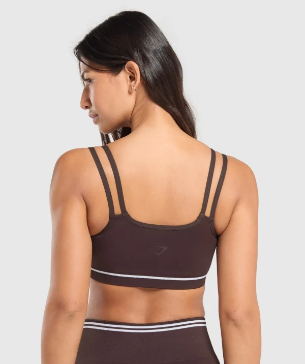 Gymshark Crop Tops | Sports Bras*Contrast Seamless Sports Bra HeritageBrown