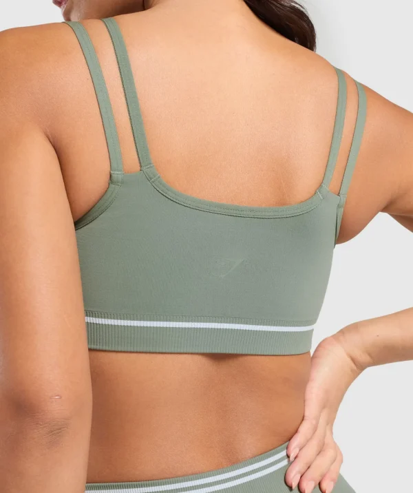 Gymshark Sports Bras*Contrast Seamless Sports Bra UnitGreen