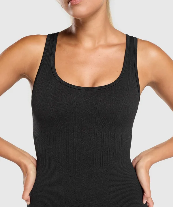 Gymshark Bodysuits*Corset Seamless Bodysuit Black