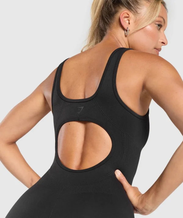 Gymshark Bodysuits*Corset Seamless Bodysuit Black