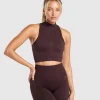 Gymshark Tank Tops | Crop Tops*Corset Seamless Crop Tank HeritageBrown