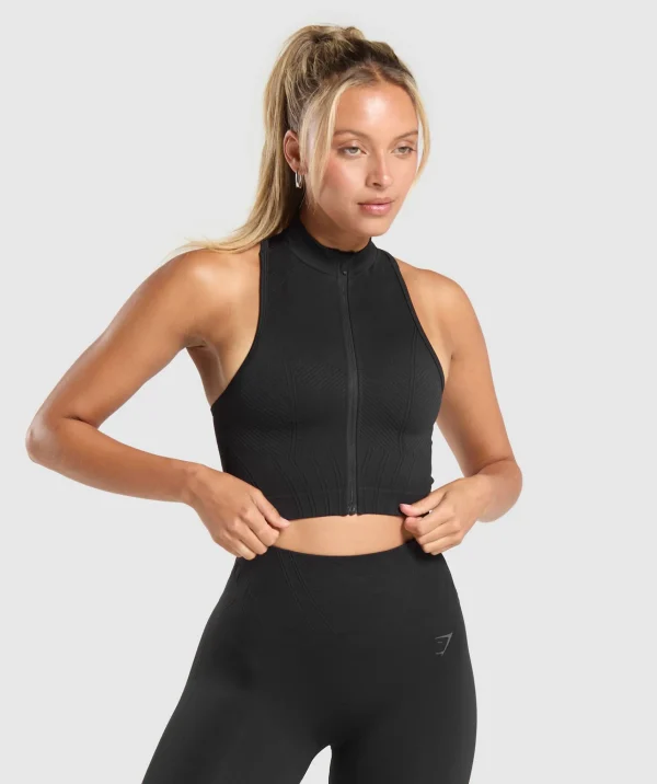 Gymshark Tank Tops | Crop Tops*Corset Seamless Crop Tank Black