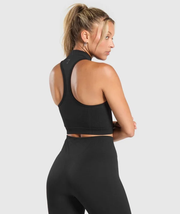 Gymshark Tank Tops | Crop Tops*Corset Seamless Crop Tank Black