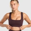 Gymshark Sports Bras*Corset Seamless Sports Bra HeritageBrown