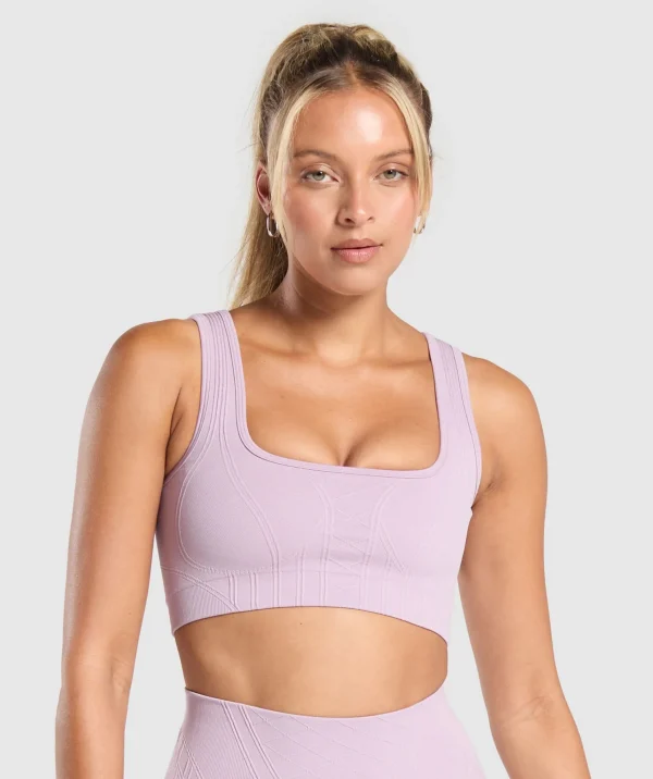 Gymshark Sports Bras*Corset Seamless Sports Bra WarmLilac