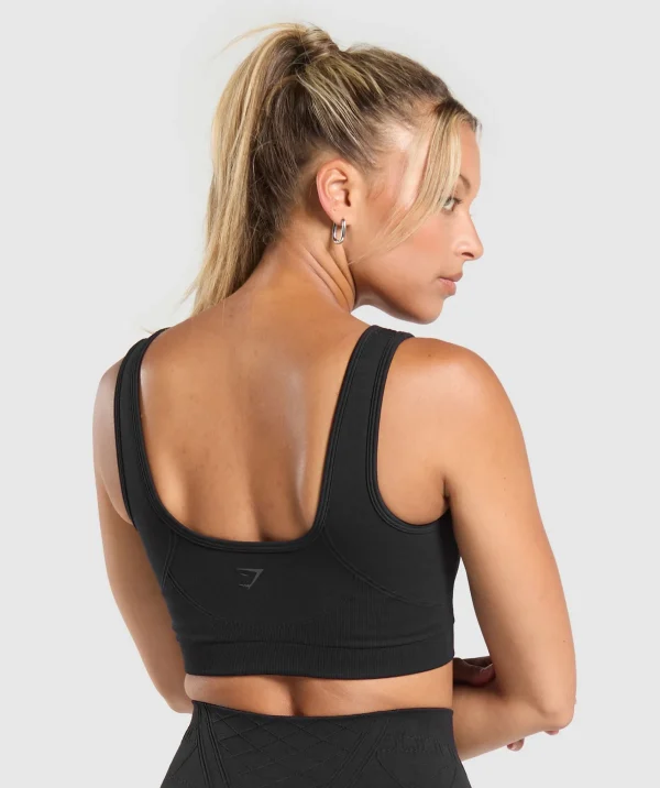 Gymshark Sports Bras*Corset Seamless Sports Bra Black